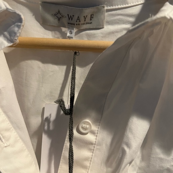 NWT Wayf Cotton Shirtdress Poplin - Picture 2 of 4
